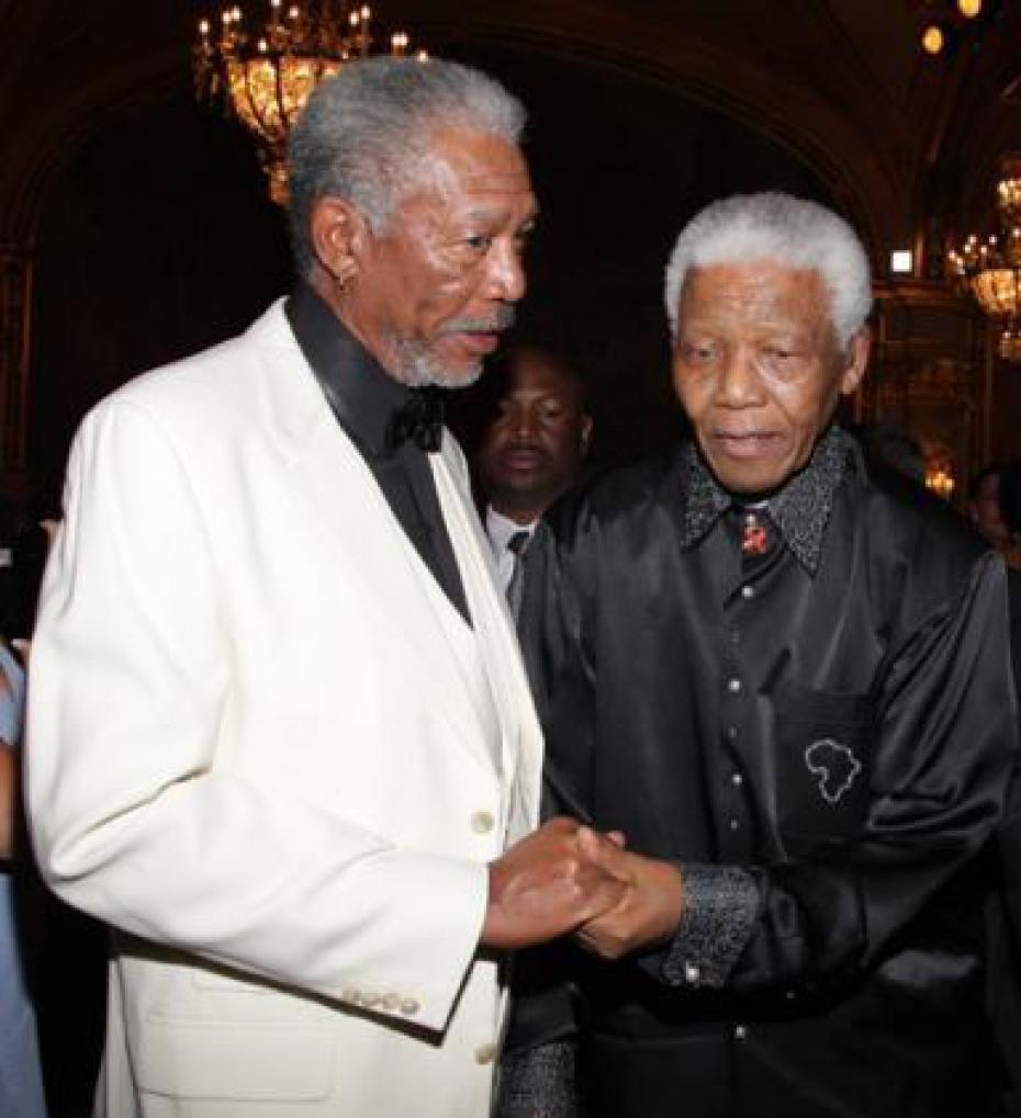 Invictus, Morgan Freeman e Nelson Mandela