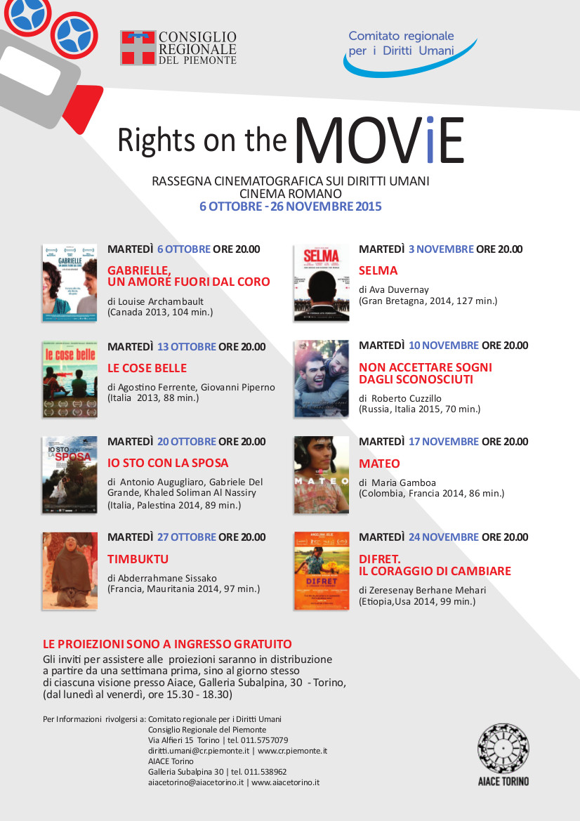 Il 6 ottobre comincia Rights on the movie – Diritti al cinema