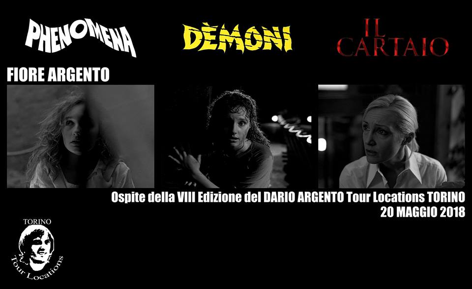 Fiore Argento ospite all’VIII Dario Argento Tour Locations Torino, che si sposta a maggio