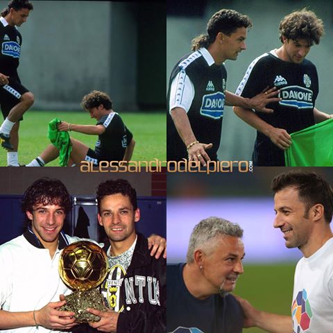 Gli auguri di Alex Del Piero per il compleanno di Roby Baggio