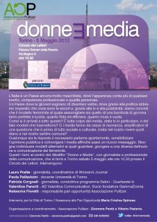 A Torino il 5 maggio si parla di Donne e Media