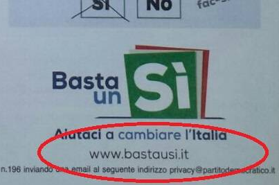 Renzi sbaglia sito nella lettera agli italiani all’estero e il comitato per il No compra il dominio sbagliato