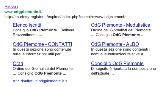 Il sesso e il sito dell’Ordine dei Giornalisti del Piemonte