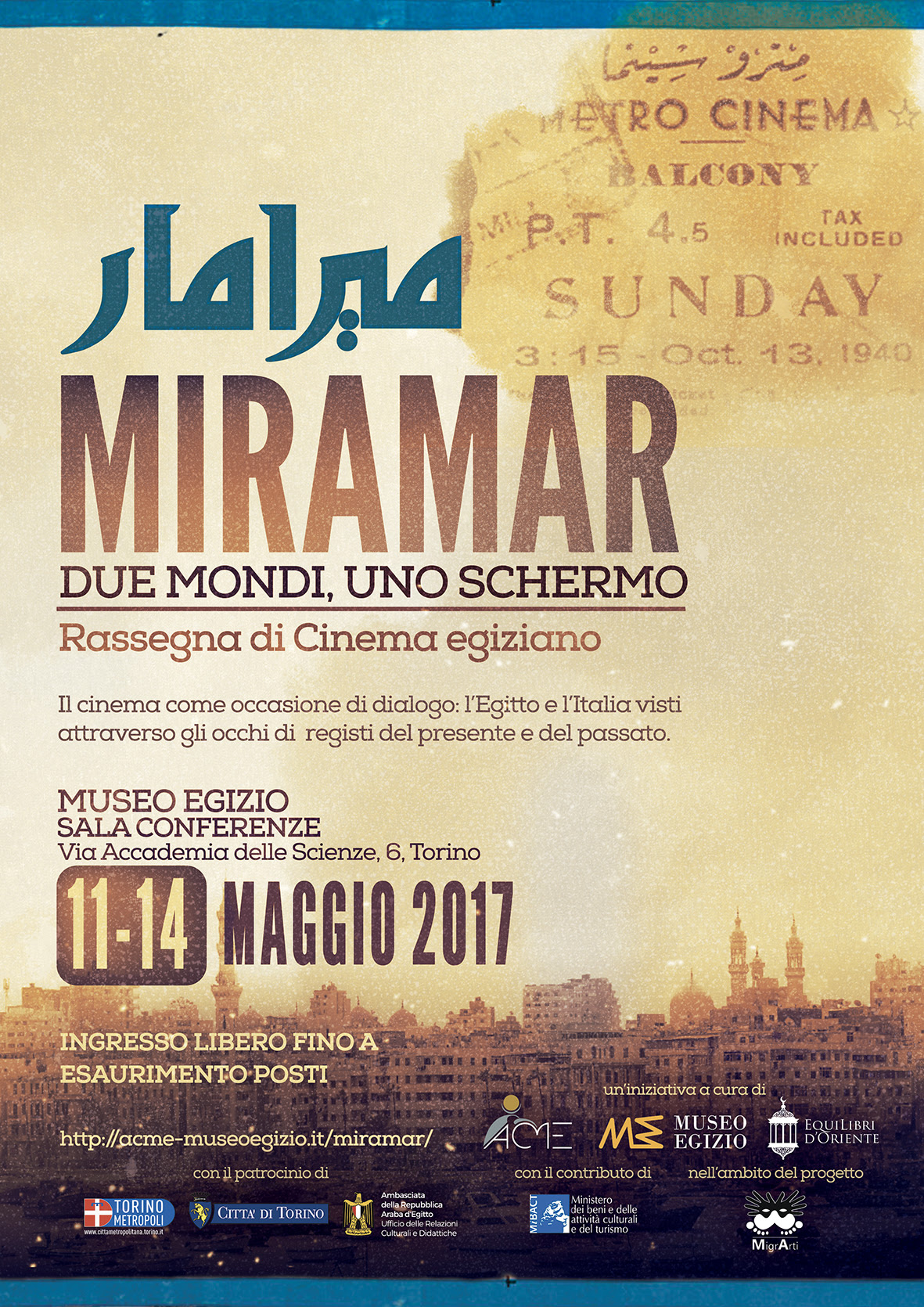 Miramar, alla scoperta del cinema egiziano al Museo Egizio