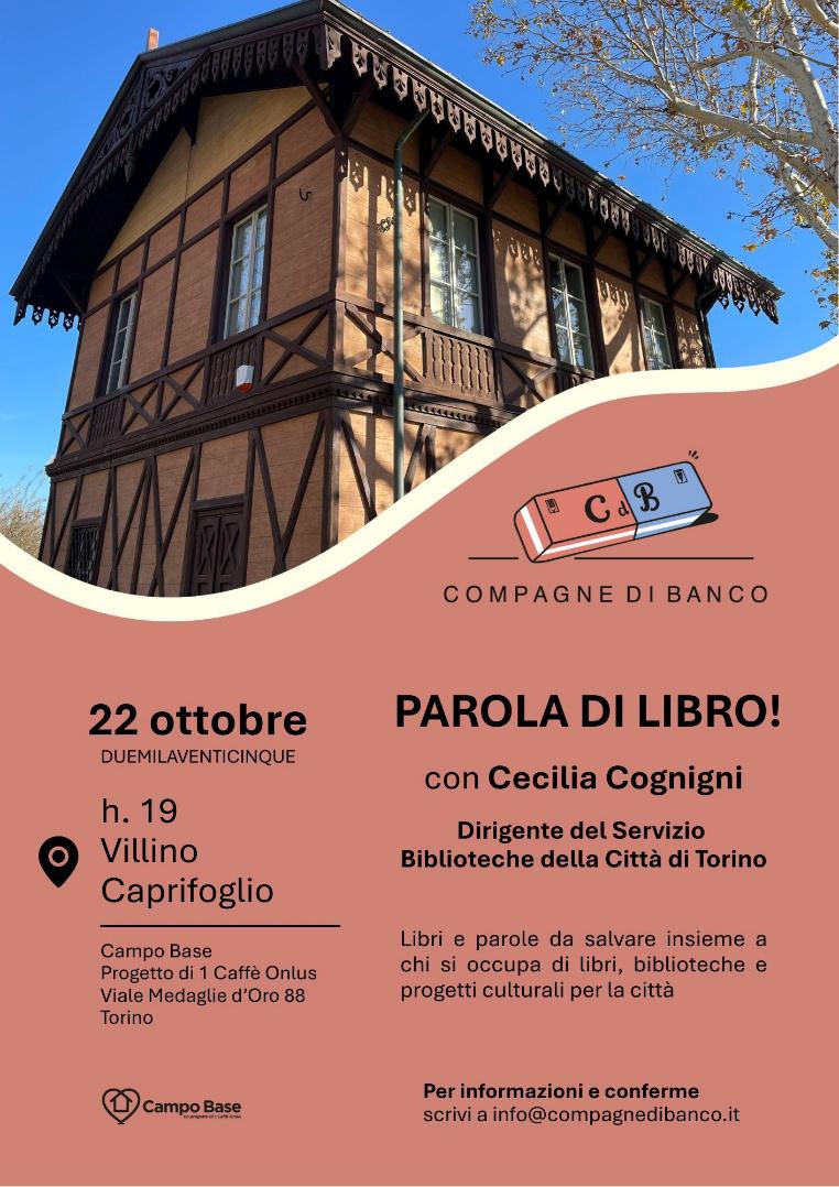 Parola di libro! al Villino Caprifoglio con Cecilia Cognigni