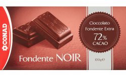 Ritirato cioccolato fondente noir Conad per presenza di plastica dura nel prodotto