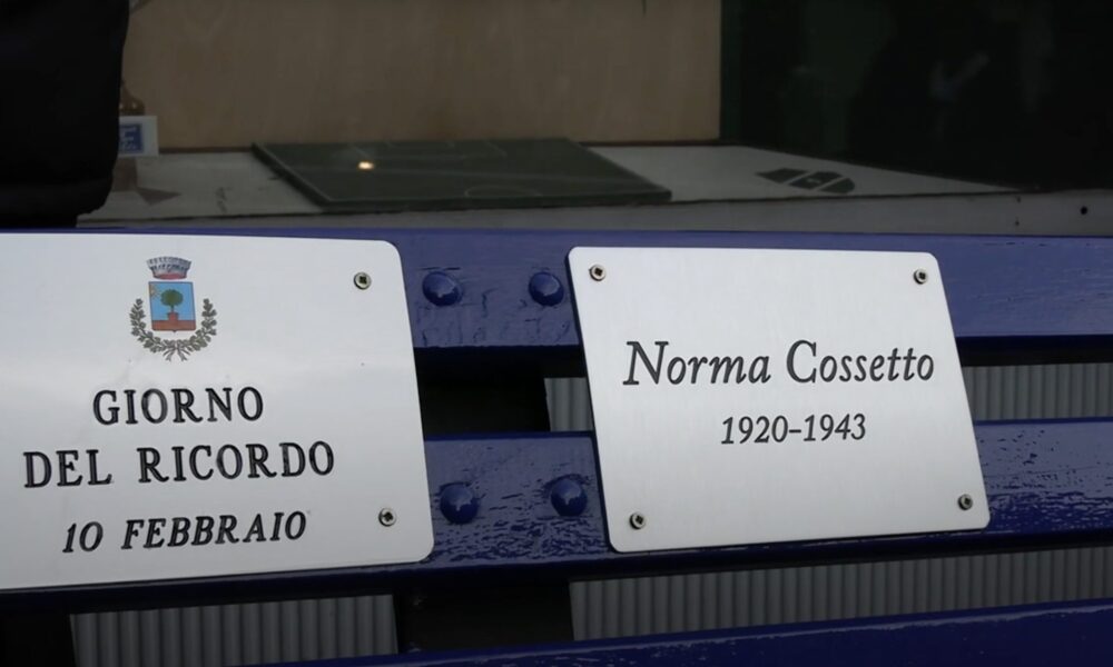 A Bussoleno inaugurata una panchina a Norma Cossetto: vittima dei partigiani di Tito